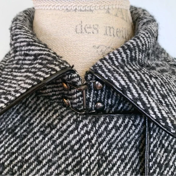 Banana Republic Herring Bone Trench Pea Coat - Picture 7 of 12